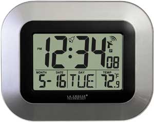 Digital Wall Clock with Indoor Temperature
