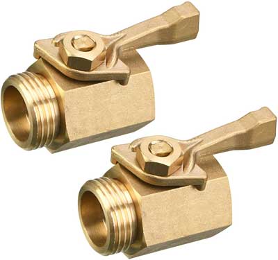 M MINGLE Heavy Duty Brass Garden Hose Shut Off Valve